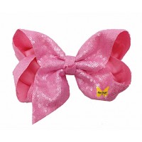 Razzle Dazzle Sequin Bow - Dusty Pink