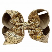 Razzle Dazzle Sequin Bow - Gold Dust