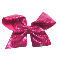 Razzle Dazzle Sequin Bow - Baby Pink