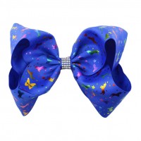 Prancing Unicorn Bow - Midnight Blue