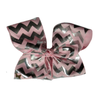 Chevron Sparkle Bow - Pink