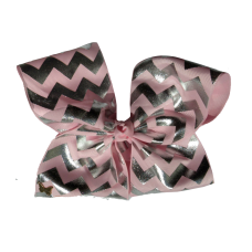 Chevron Sparkle Bow - Pink