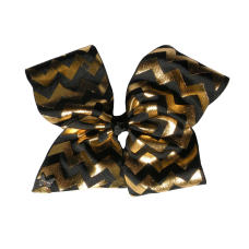 Chevron Sparkle Bow - Midnight Silver