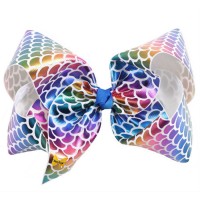 Mermaid Scales Bow - White Rainbow