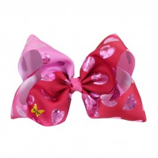 Valentine Heart Bow - Rose/Pink