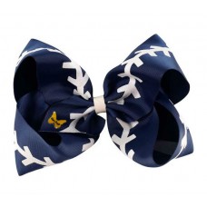 Softball Bow - Navy/White