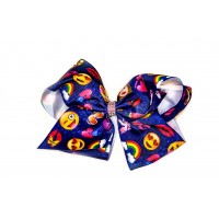 Emoji Fever Bow - Denim