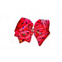 Prancing Unicorn Bow - Hot Pink