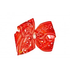 Bandanna Bow - Cherry