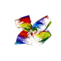 Picasso Splatter Bow - White