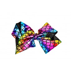 Mermaid Scales Bow - Black Rainbow