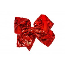 Razzle Dazzle Sequin Bow - Ruby