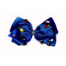 French Court Bow - Royal Blue Multi