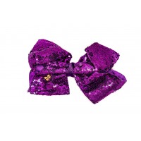 Razzle Dazzle Sequin Bow - Amethyst