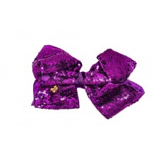 Razzle Dazzle Sequin Bow - Amethyst