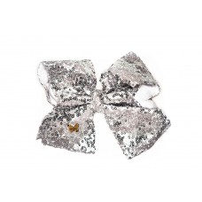 Razzle Dazzle Sequin Bow - Silver